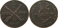 SWEDEN 1/4 SKILLING Karl XIV. Johann (1818-1844) -