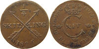 SWEDEN 1/4 SKILLING Karl XIV. Johann (1818-1844) -