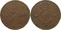 SWEDEN 1/4 SKILLING Karl XIV. Johann (1818-1844) -