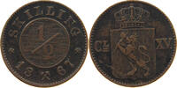 NORWAY 1/2 SKILLING Karl XV. (1859-1872) -
