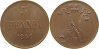 FINLAND 5 PENNIÄ Nikolaus II. (1894-1917) -