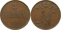 FINLAND 5 PENNIÄ Nikolaus II. (1894-1917) -