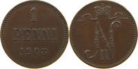 FINLAND PENNI Nikolaus II. (1894-1917) -
