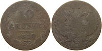 POLAND 10 GROSZY Nikolaus I. (1825-1855) -