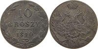 POLAND 10 GROSZY Nikolaus I. (1825-1855) -