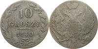 POLAND 10 GROSZY Nikolaus I. (1825-1855) -