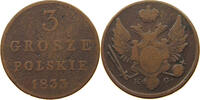 POLAND 3 GROSZE Nikolaus I. (1825-1855) -
