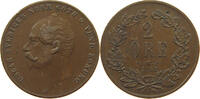 SWEDEN 2 ÖRE Oscar I. (1844-1859) -