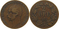 SWEDEN 2 ÖRE Oscar I. (1844-1859) -