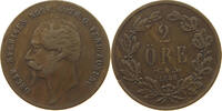 SWEDEN 2 ÖRE Oscar I. (1844-1859) -