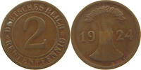 WEIMARER REPUBLIK 2 PFENNIG WEAK STRUCK -