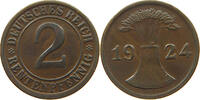 WEIMARER REPUBLIK 2 PFENNIG WEAK STUCK D -