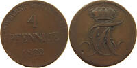 ANHALT BERNBURG 4 PFENNIG Alexius Friedrich Christian 1796-1834 -