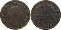 BADEN DURLACH 1/2 KREUZER Leopold Großherzog (1830-1852) -