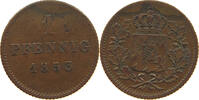 BAYERN PFENNIG Maximilian II. Joseph (1848-1864) -
