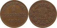 BAYERN PFENNIG Ludwig II. (1864-1886) DOPPESCHLAG 1 -