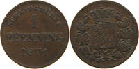 BAYERN PFENNIG Ludwig II. (1864-1886) ÜBERPRAGT -