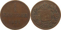 BAYERN 1/2 KREUZER Maximilian II. Joseph (1848-1864) -