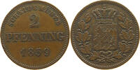 BAYERN 2 PFENNIG Maximilian II. Joseph (1848-1864) -