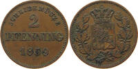 BAYERN 2 PFENNIG Maximilian II. Joseph (1848-1864) -