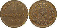 BAYERN 2 PFENNIG Ludwig II. (1864-1886) -