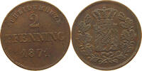 BAYERN 2 PFENNIG Ludwig II. (1864-1886) -