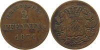 BAYERN 2 PFENNIG Ludwig II. (1864-1886) -