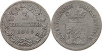 BAYERN 3 KREUZER Ludwig II. (1864-1886) -