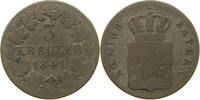 BAYERN 3 KREUZER Ludwig I. (1825-1848) -