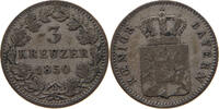 BAYERN 3 KREUZER Maximilian II. Joseph (1848-1864) -