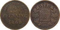 BAYERN 2 PFENNIG Maximilian II. Joseph (1848-1864) -
