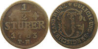 JÜLICH BERG 1/2 STÜBER Karl Theodor 1742-1799. -