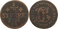 JÜLICH BERG 1/2 STÜBER Karl Theodor 1742-1799. -