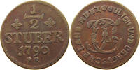 JÜLICH BERG 1/2 STÜBER Karl Theodor 1742-1799. -