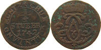 KÖLN ERZBISTUM 1/4 STÜBER Klemens August von Bayern 1723-1761 -