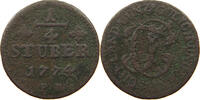 JÜLICH BERG 1/4 STÜBER Karl Theodor 1742-1799. -
