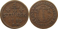 JÜLICH BERG 1/4 STÜBER Karl Theodor 1742-1799. -