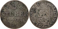 JÜLICH BERG 3 STÜBER Karl Theodor 1742-1799. -