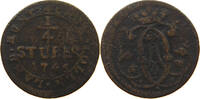 KÖLN ERZBISTUM 1/4 STÜBER Klemens August von Bayern 1723-1761. -