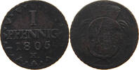 SACHSEN ALBERTINISCHE LINIE PFENNIG Kurfürst Friedrich August III. (1763-1806) -