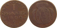 SACHSEN ALBERTINISCHE LINIE PFENNIG Kurfürst Friedrich August III. (1763-1806) -