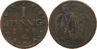 SACHSEN ALBERTINISCHE LINIE PFENNIG Kurfürst Friedrich August III. (1763-1806) -
