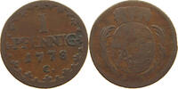 SACHSEN ALBERTINISCHE LINIE PFENNIG Kurfürst Friedrich August III. (1763-1806) -