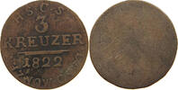 SACHSEN COBURG SAALFELD 3 KREUZER Ernst 1806-1826. -