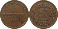 BAYERN 2 PFENNIG Ludwig II. (1864-1886 -