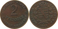 SACHSEN COBURG GOTHA 2 PFENNIG Ernst II. (1844-1893) -