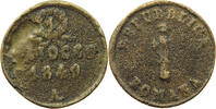 ROMAN REPUBLIC BAIOCCO MINTING ERROR AVERS -