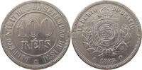 BRAZIL 100 REIS Pedro II. 1831 - 1889 -
