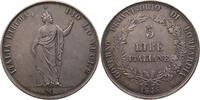 HAUS HABSBURG 5 LIRE Revolutionsjahre (1848-1849) SCHRAUBTALER -