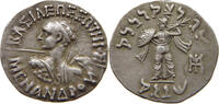 GREECE ANCIENT BACTRIA DRACHM MENANDROS I SOTER 160-145 MITCH 220 C -